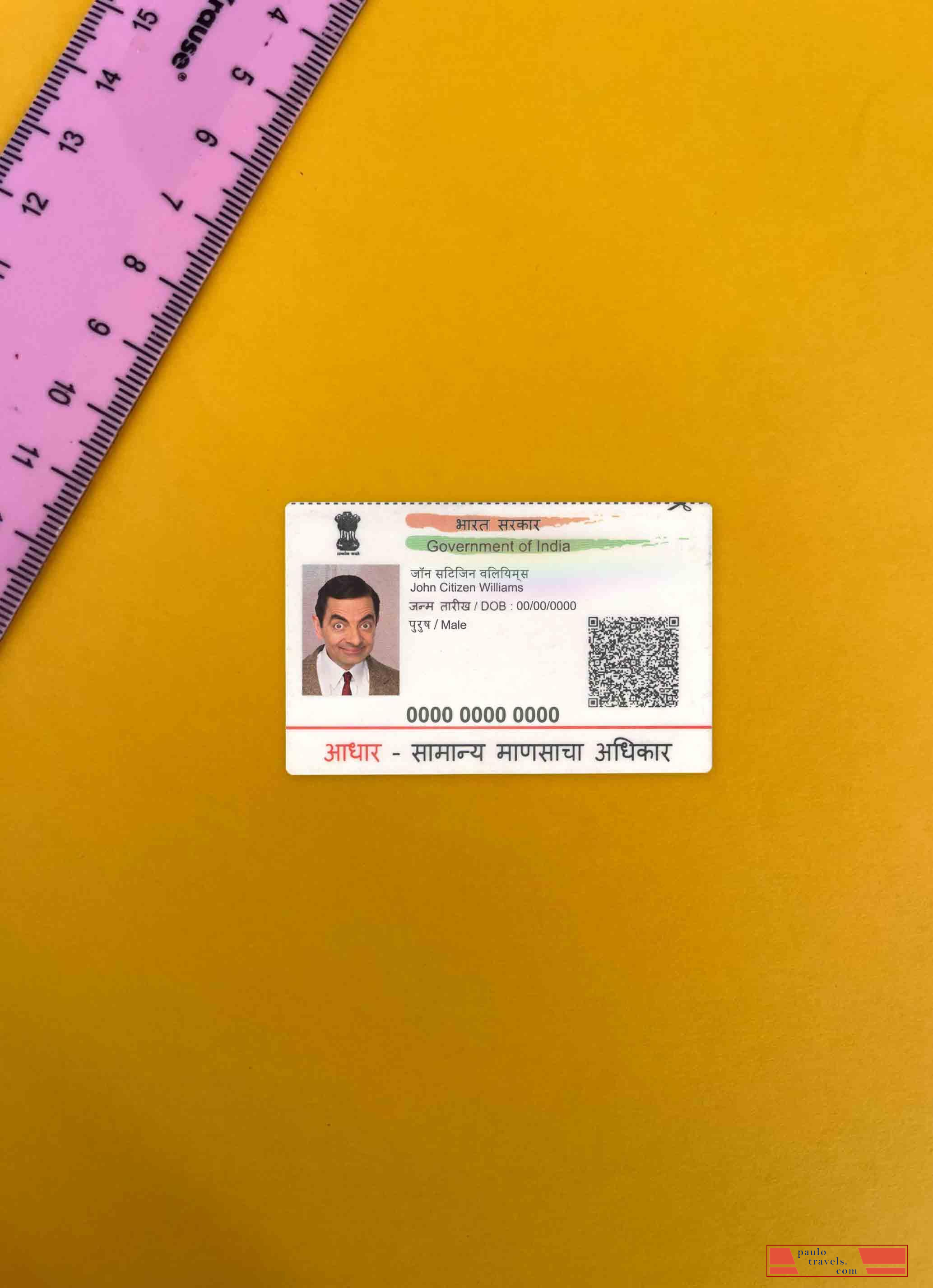 India ID photolook FRONT PSD template